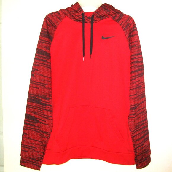 Nike Dri Fit Red Large Athletic Pullover Hoodie - Picture 1 of 3